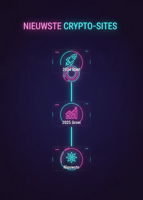Tijdlijn van de nieuwste crypto-sites en bitcoin casino's: 2024 start, 2025 groei en de nieuwste platformen.