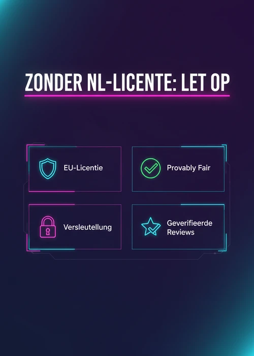 Bitcoin casino zonder NL-licentie in stat-tegels: EU-licentie, provably fair, versleuteling en geverifieerde reviews.